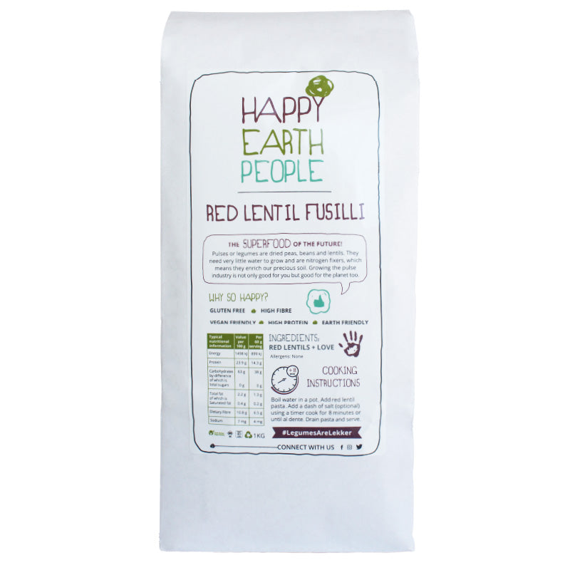 100% Red Lentil Fusilli, 1kg